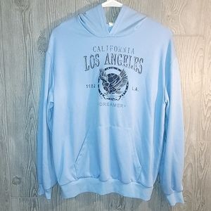 SHEIN teen Blue Los Angeles Hoodie- 14Y